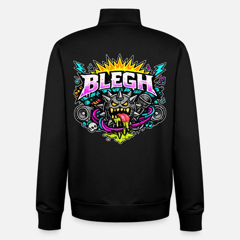 Blegh Comic Edition - Unisex Organic Zip Sweatshirt by Stanley/Stella - black