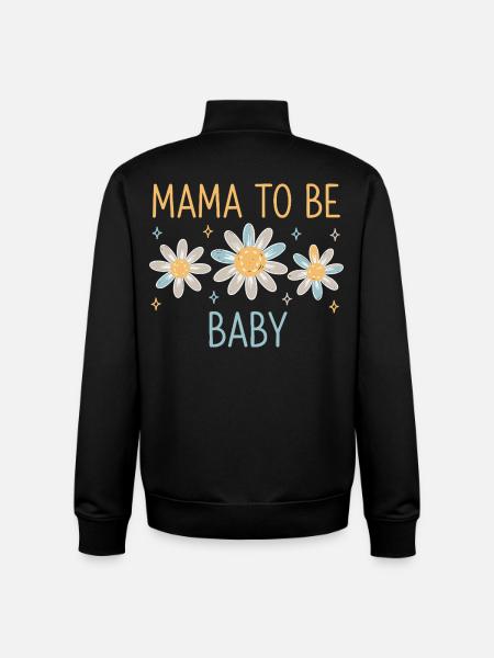 Geschlechterenthüllung: Mama wird Babyparty-Baby - Unisex Organic Zip Sweatshirt von Stanley/Stella - Schwarz