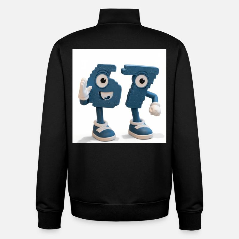 sixseven - Sweat zippé unisexe en coton bio Stanley/Stella - noir