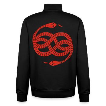 Unendliche Rote Schlangen - Unisex Organic Zip Sweatshirt von Stanley/Stella - Schwarz - Hinten - AI Model Male 185 light (185cm)