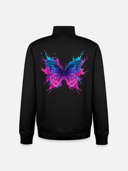 Butterfly - Unisex Organic Zip Sweatshirt by Stanley/Stella - black