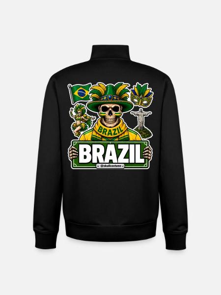 SkullCostume World Edition: Brazil - Unisex Organic Zip Sweatshirt by Stanley/Stella - black
