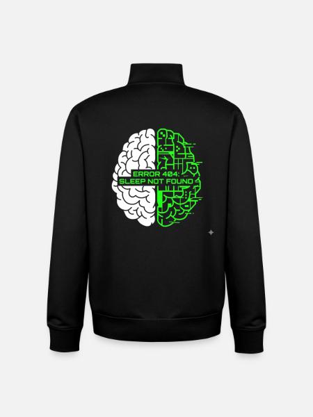 Error 404 Sleep Not Found - Unisex Organic Zip Sweatshirt by Stanley/Stella - black