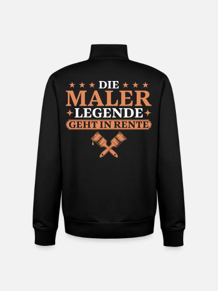 Maler im Ruhestand Handwerker Abschiedsgeschenk - Unisex Organic Zip Sweatshirt von Stanley/Stella - Schwarz