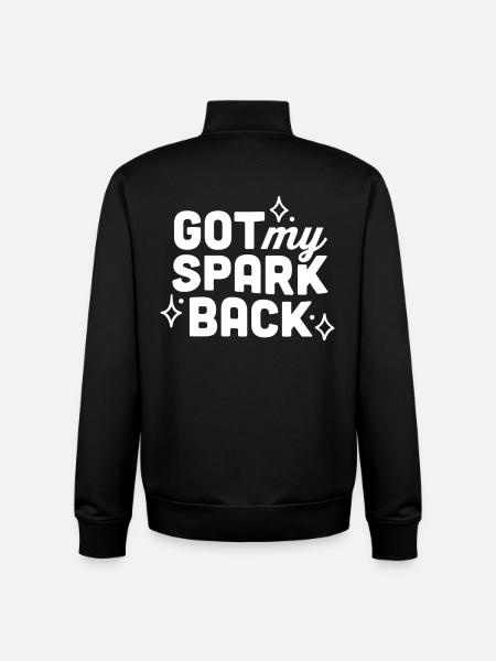 Got my spark back - Unisex Organic Zip Sweatshirt by Stanley/Stella - black