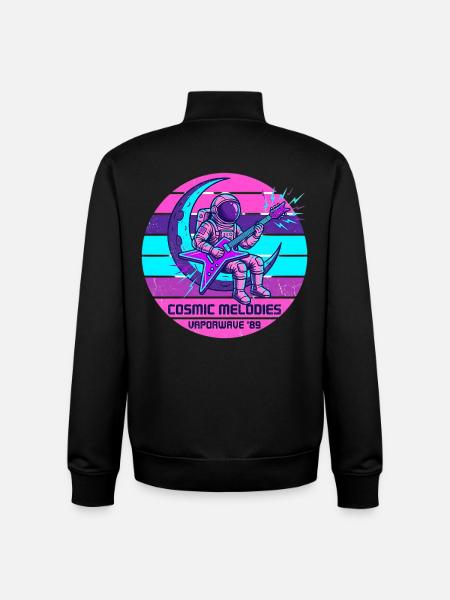 Astronaut Guitar Space Rock Music - Unisex Organic Zip Sweatshirt by Stanley/Stella - black