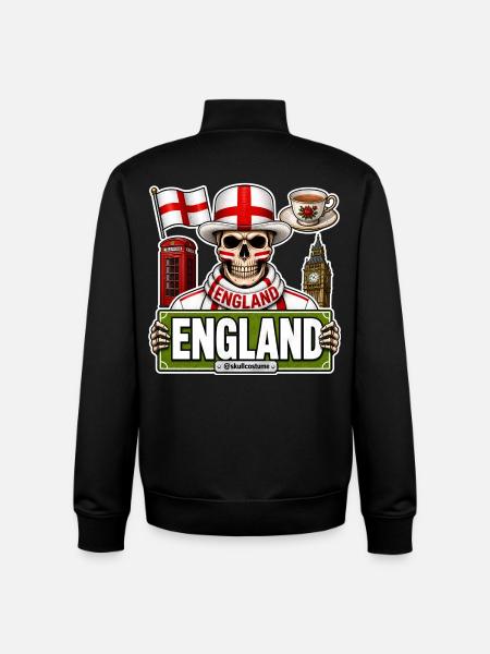 SkullCostume World Edition: England - Unisex Organic Zip Sweatshirt by Stanley/Stella - black