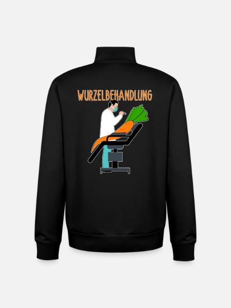 Wurzelbehandlung Garten-Witz zweideutig Karotte - Unisex Organic Zip Sweatshirt von Stanley/Stella - Schwarz