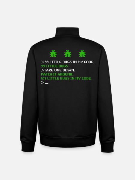 99 kleine Fehler in der Code-Programmiersoftware - Unisex Organic Zip Sweatshirt von Stanley/Stella - Schwarz