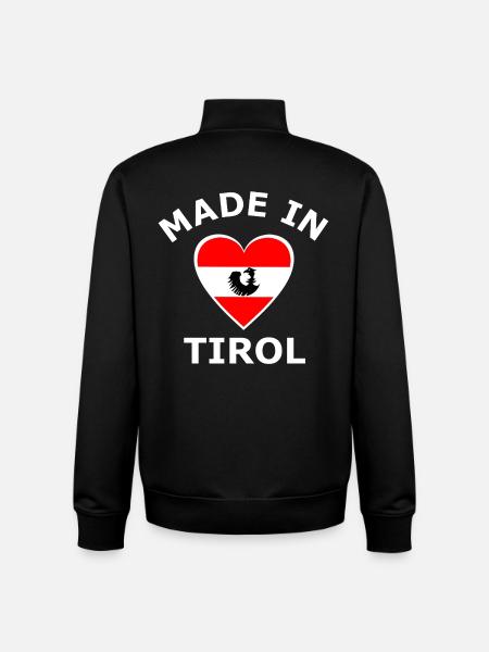 Made Tirol Herz Motiv - Unisex Organic Zip Sweatshirt von Stanley/Stella - Schwarz