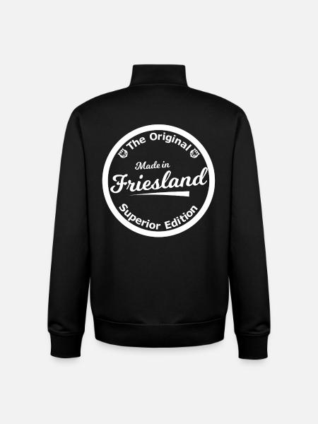 Friesland Superior Edition Badge - Unisex Organic Zip Sweatshirt by Stanley/Stella - black