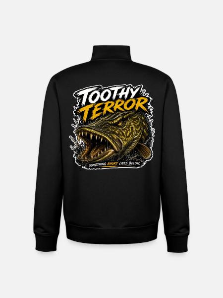 Hechtfischen Zahn-Terror - Unisex Organic Zip Sweatshirt von Stanley/Stella - Schwarz