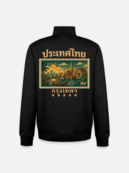 Bangkok Tempel und Tropenzauber - Unisex Organic Zip Sweatshirt von Stanley/Stella - Schwarz