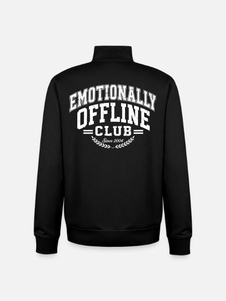 Emotionally Offline Club - Unisex Organic Zip Sweatshirt by Stanley/Stella - black