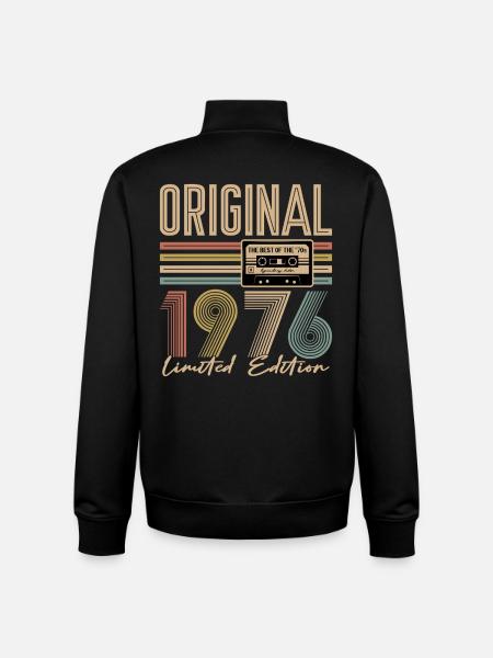 50e anniversaire, 50 ans - Sweat zippé unisexe en coton bio Stanley/Stella - noir
