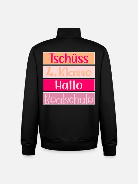Schulwechsel Hallo Realschule - Unisex Organic Zip Sweatshirt von Stanley/Stella - Schwarz