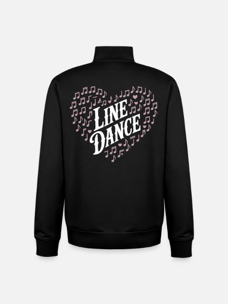 Line Dance Herz Motiv - Unisex Organic Zip Sweatshirt von Stanley/Stella - Schwarz