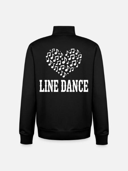 Line Dance Heart Pattern - Unisex Organic Zip Sweatshirt by Stanley/Stella - black