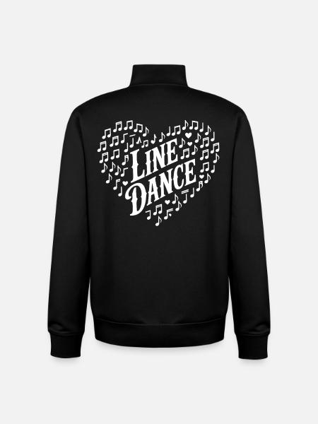 LineDance Heart Notes Pattern - Unisex Organic Zip Sweatshirt by Stanley/Stella - black