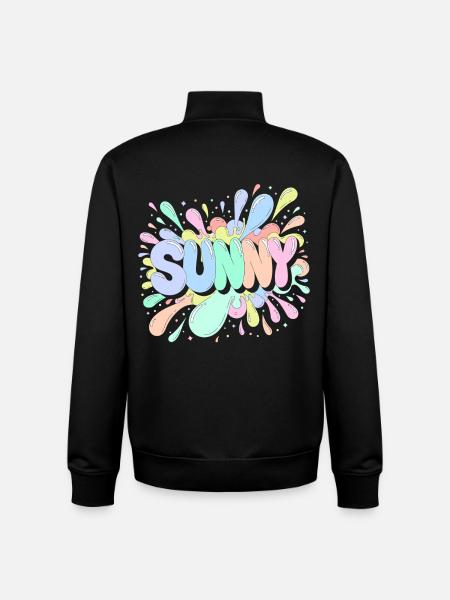 Sunny Splash Pastel Buchstaben - Unisex Organic Zip Sweatshirt von Stanley/Stella - Schwarz