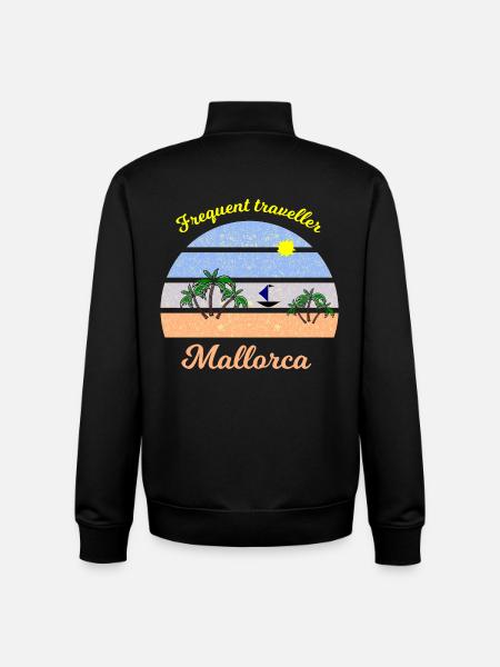 Mallorca Retro Palmenreise - Unisex Organic Zip Sweatshirt von Stanley/Stella - Schwarz