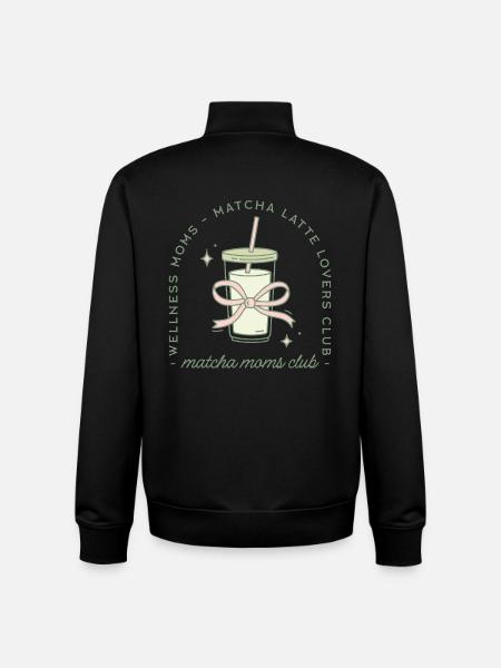Matcha-Mama-Wellness-Ästhetik - Unisex Organic Zip Sweatshirt von Stanley/Stella - Schwarz