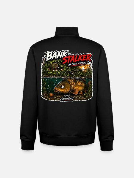 Karpfenfischer-Ufer-Stalker - Unisex Organic Zip Sweatshirt von Stanley/Stella - Schwarz