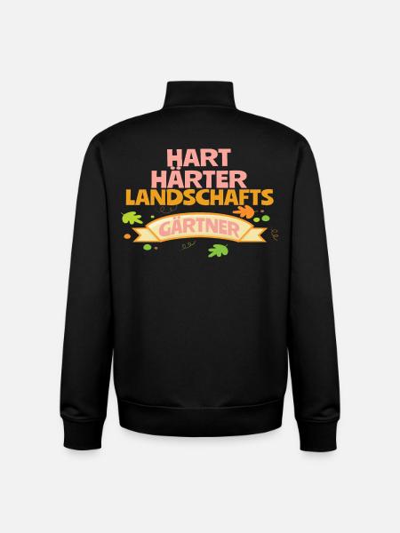 Hart Härter Landschaftsgärtner Spruch Design - Unisex Organic Zip Sweatshirt von Stanley/Stella - Schwarz