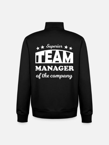 Superior Team Manager Emblem - Unisex Organic Zip Sweatshirt by Stanley/Stella - black