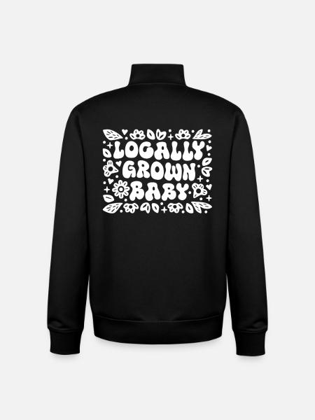 Bébé local grossesse drôle - Sweat zippé unisexe en coton bio Stanley/Stella - noir