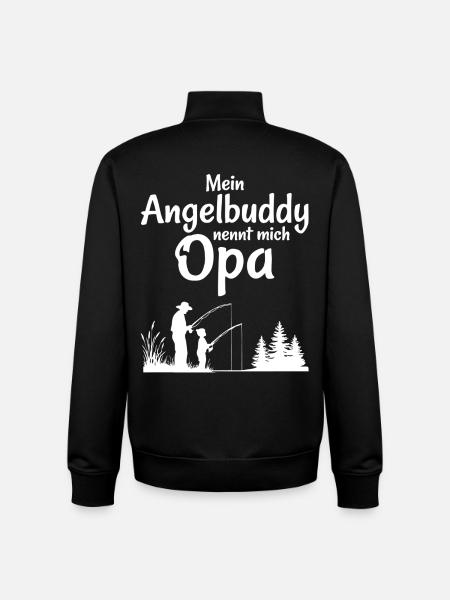 Angeln mit Opa - Unisex Organic Zip Sweatshirt von Stanley/Stella - Schwarz