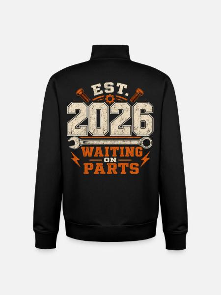 EST. 2026 Waiting On Parts Mechanic Screwdriver - Unisex Organic Zip Sweatshirt by Stanley/Stella - black