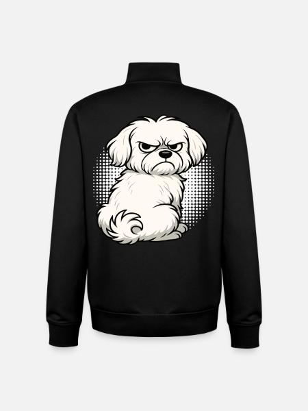 Malteser Maltese Owner Maltese Lovers - Unisex Organic Zip Sweatshirt by Stanley/Stella - black