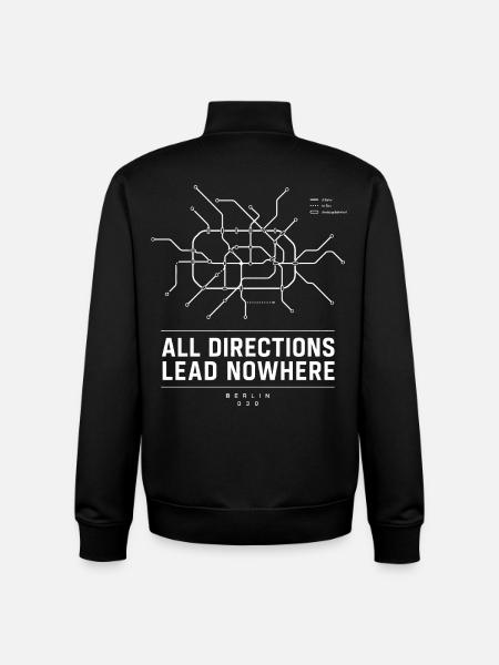 All Directions Lead Nowhere - Unisex Organic Zip Sweatshirt von Stanley/Stella - Schwarz