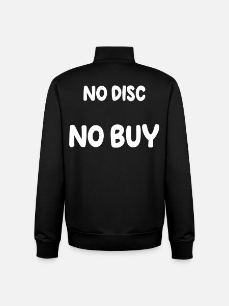 no disc no buy - Unisex Organic Zip Sweatshirt by Stanley/Stella - black