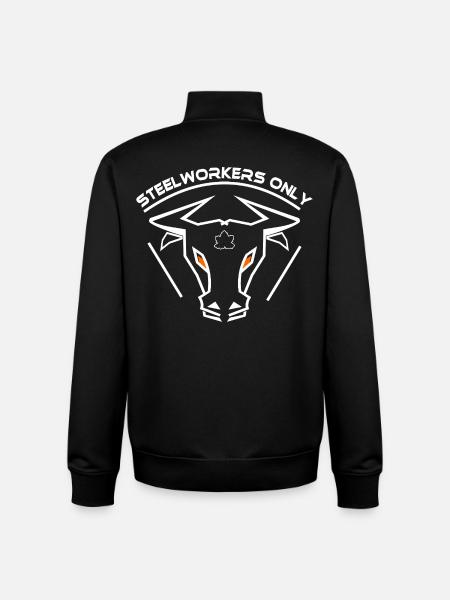 Steelworkers_only - Unisex Organic Zip Sweatshirt by Stanley/Stella - black