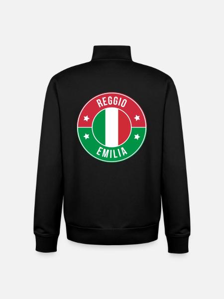 Reggio Emilia Roundel Flag - Unisex Organic Zip Sweatshirt by Stanley/Stella - black
