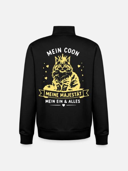 Königliche Maine Coon Majestät - Unisex Organic Zip Sweatshirt von Stanley/Stella - Schwarz