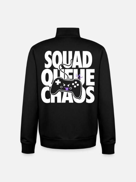 Manette de jeu Chaos Squad Queue - Sweat zippé unisexe en coton bio Stanley/Stella - noir