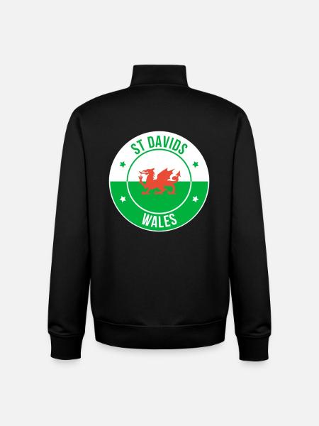 St Davids walisisches Drachenemblem - Unisex Organic Zip Sweatshirt von Stanley/Stella - Schwarz