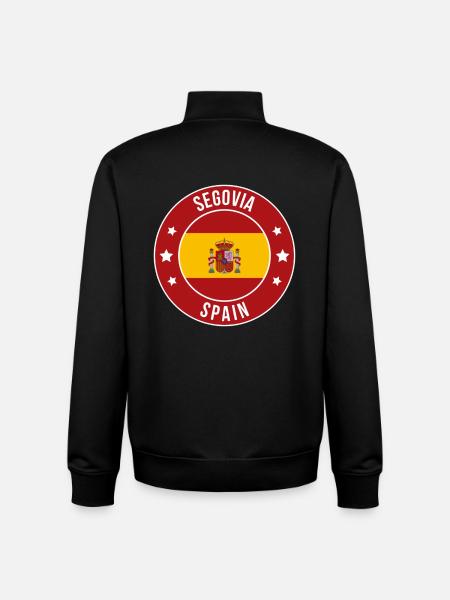 Segovia-Spanien-Rundflaggenabzeichen - Unisex Organic Zip Sweatshirt von Stanley/Stella - Schwarz