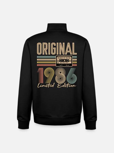40e anniversaire, 40 ans - Sweat zippé unisexe en coton bio Stanley/Stella - noir