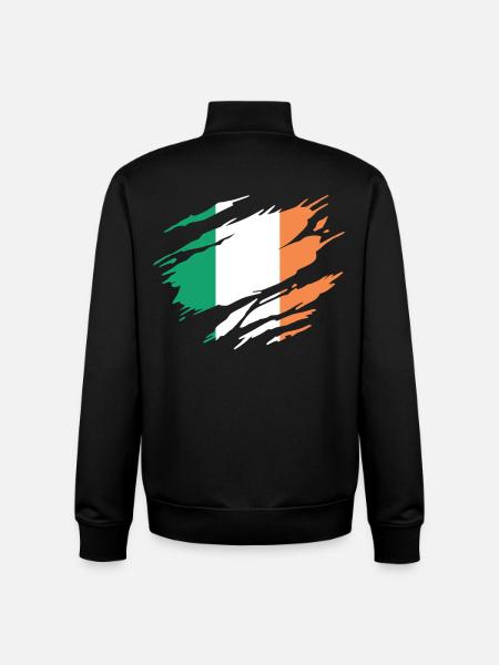 Irland-Irische Flagge - Unisex Organic Zip Sweatshirt von Stanley/Stella - Schwarz