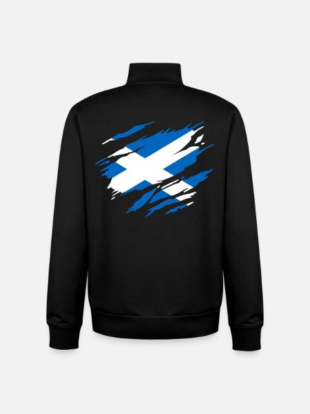 Écosse Drapeau Écossais Écossaise - Sweat zippé unisexe en coton bio Stanley/Stella - noir