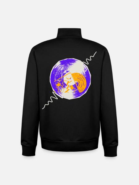 Vinyles - Sweat zippé unisexe en coton bio Stanley/Stella - noir