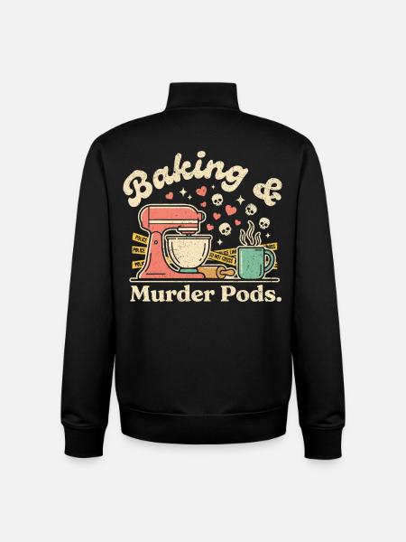 Baking and Murder - Unisex Organic Zip Sweatshirt by Stanley/Stella - black
