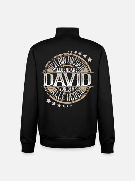 David - Unisex Organic Zip Sweatshirt von Stanley/Stella - Schwarz