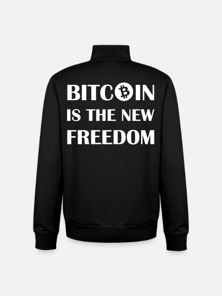 Bitcoin is the new freedom - Unisex Organic Zip Sweatshirt by Stanley/Stella - black
