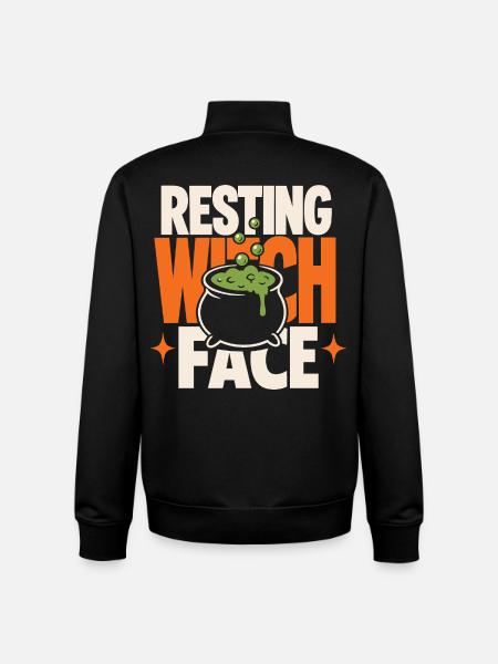 Resting Witch Face Hexenkessel - Unisex Organic Zip Sweatshirt von Stanley/Stella - Schwarz