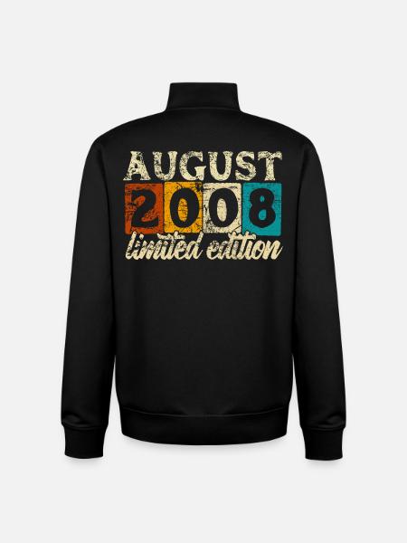 Limited Edition August 2008 Birthday Gift - Unisex Organic Zip Sweatshirt by Stanley/Stella - black